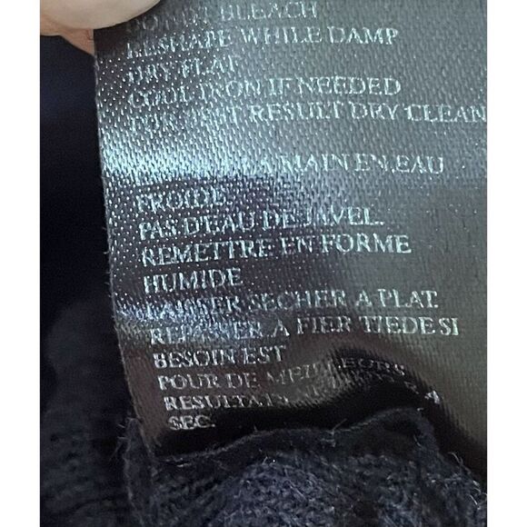 Guess Jeans Black Women’s Cowl Neck  3/4 Sleeves Large Top Sweater - Picture 5 of 6